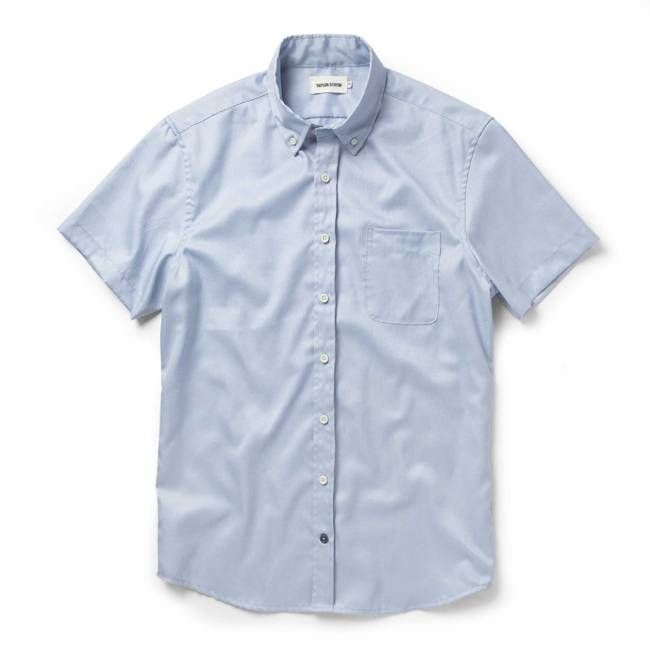 The Short Sleeve Jack in Washed Blue Oxford