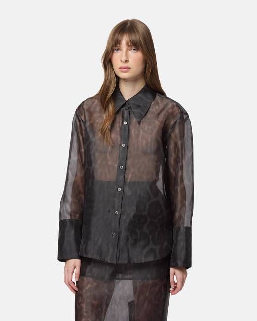 Tyra Organza Leopard Shirt