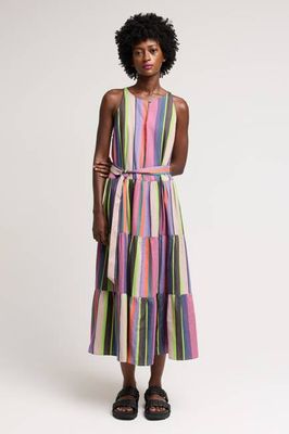 Indio Rose Dress in Bright Stripe