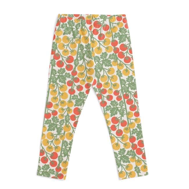 Leggings - Tomato Vines Red & Yellow