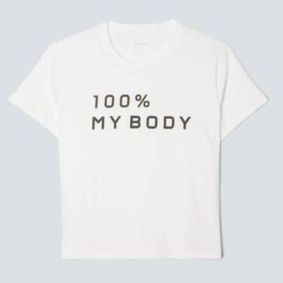 The 100% My Body Box-Cut Tee | White