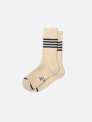 Women Tennis Socks Stripe Blue/Beige | Nudie Jeans
