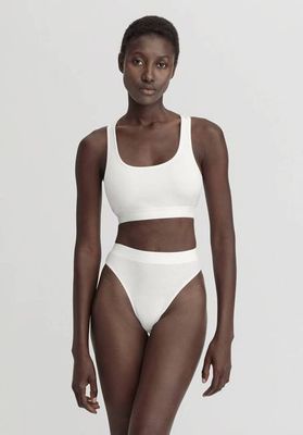High Waist SOFT RIB ribbed briefs made from organic cotton