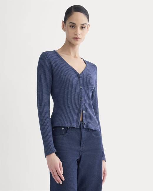 The Cozy Rib Cardigan | Mood Indigo