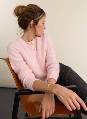 Marie Strickjacke mit Rundhalsausschnitt aus Wollmischung
