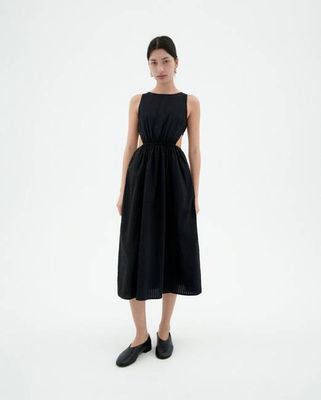 Seersucker Cut out Kin dress