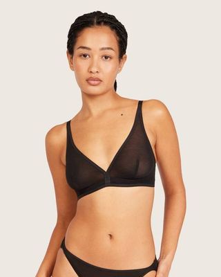 FreeMesh Plunge Bralette - Schwarz