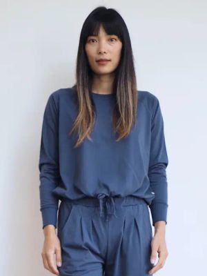 luna cosy top / midnight blue — Noctu