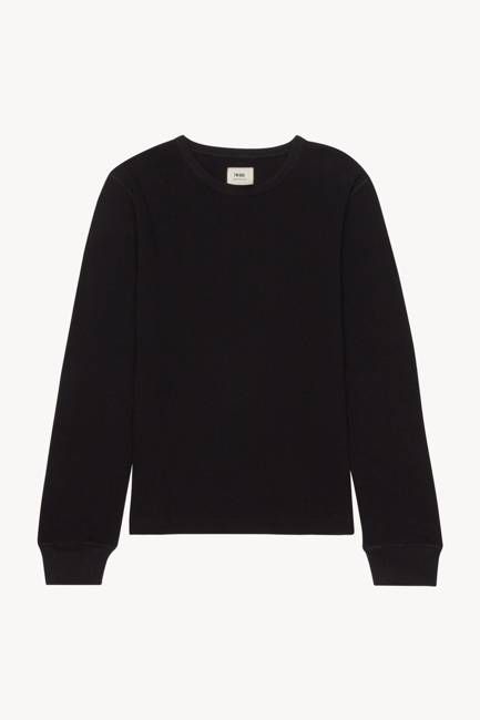TL102 Anthony Waffle L/S - Black