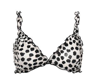 White Leo Frilly Bralette