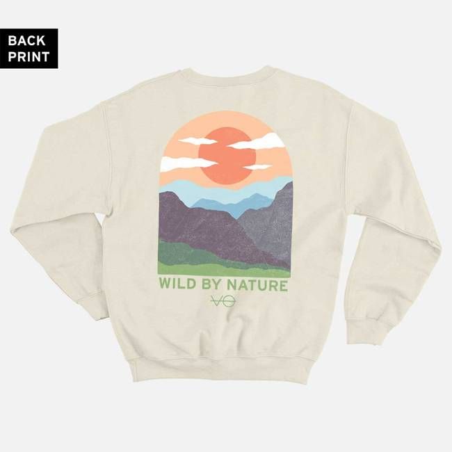 Hills Scene Back Print Sweatshirt (Unisex)