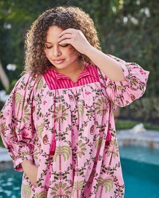 Island Muse - Flower Charmer Midi - Pink Flamingo