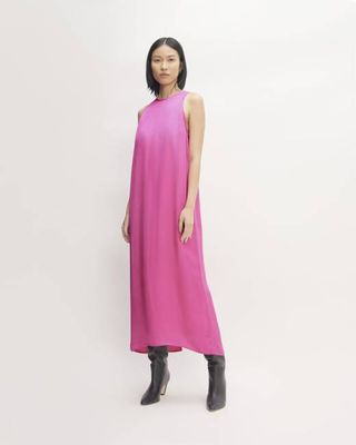 The Satin Racerback Slip Dress | Fuchsia Pink