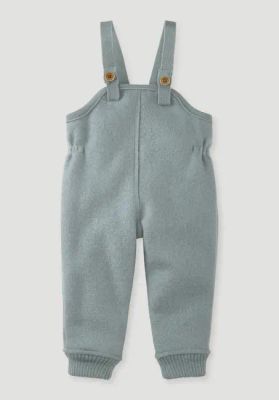 Wool felt dungarees made from pure organic merino wool