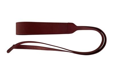 Leather Obi Wrap Belt Burgundy