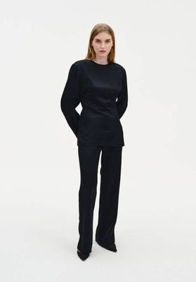 Relaxed Satin Trousers