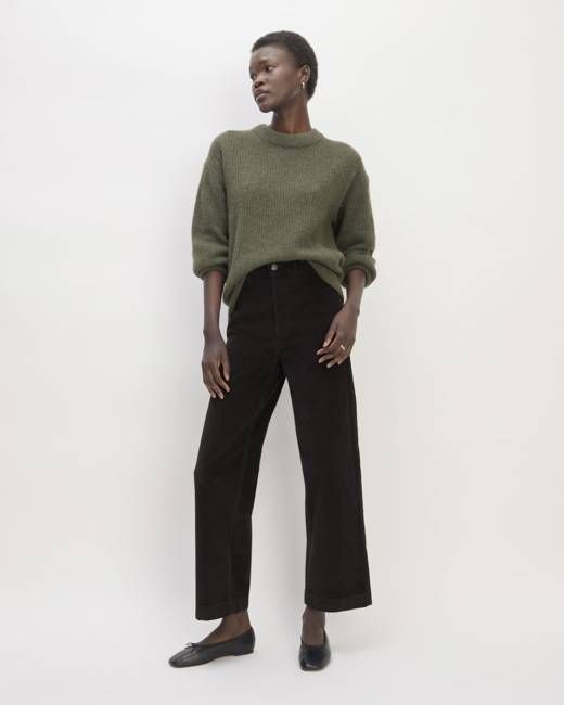 The Corduroy Wide-Leg Pant | Black