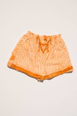 Chenille Field Shorts - Peach Floral (S)