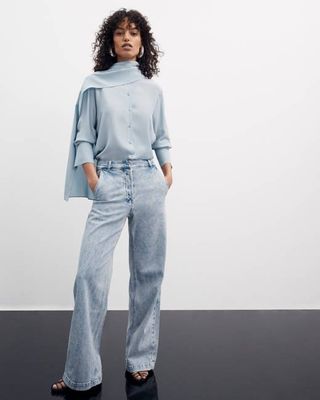 Signature Bow Blouse | Dark Mist