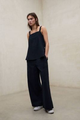NAVY BLUE MOSS TROUSERS