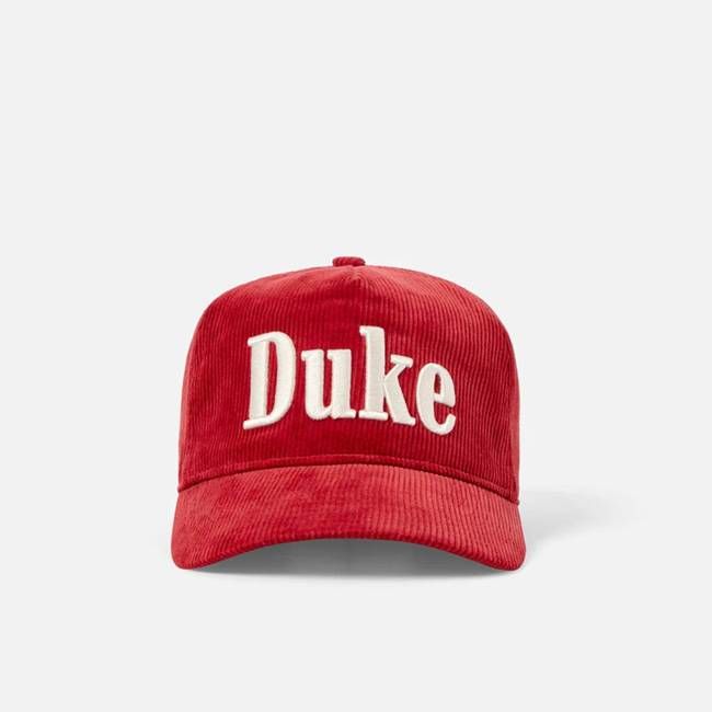Duke Red Corduroy Cap