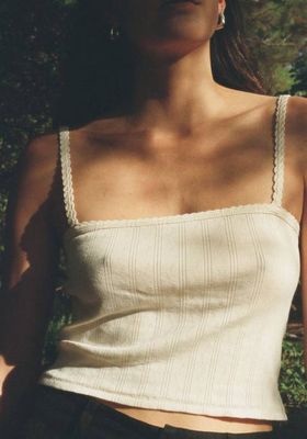 Pointelle Ari Cami Natural