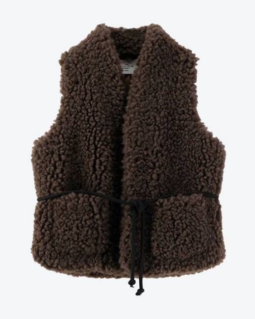 Leon & Harper Brown Sherpa Gilet