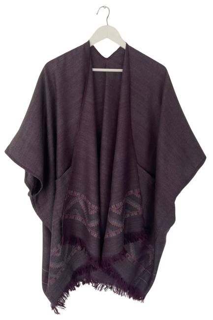 NEW! Light Wool Poncho Trudi Berry