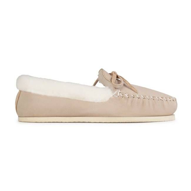 The Men's Cozy Moccasin in Oatmeal ~ Wide