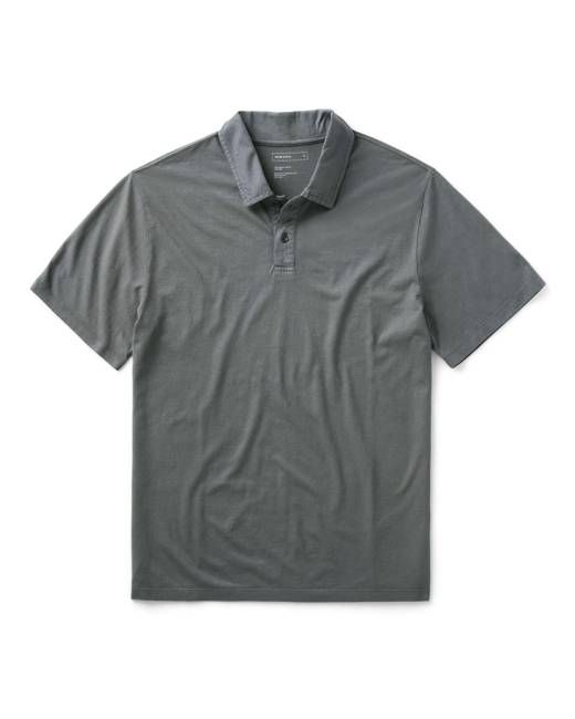 The Cotton Hemp Polo in Faded Black