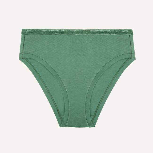 Organic Cotton Mid-Rise Bikini in Willow