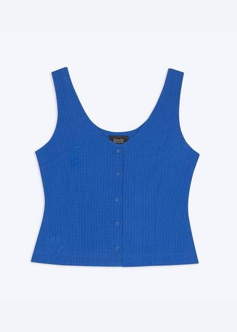 Lowie Cobalt Seersucker Cami Top