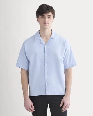 Cropped Resort Shirt | Light Blue