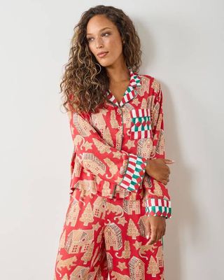 Gingerbread Party - Eco Satin Rittenhouse Set - Ruby