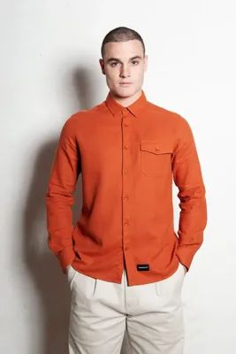 Duurzaam overhemd Hinas | burned orange - common | era