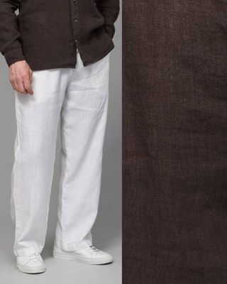 Leinenhose für Herren in Schokolade