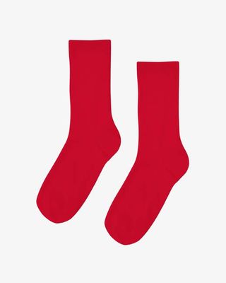 Women Classic Organic Sock - Scarlet Red
