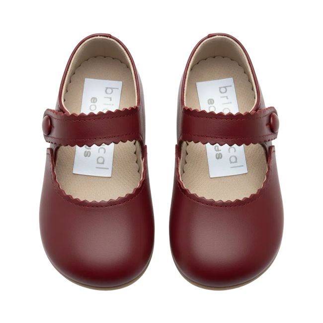 Britannical x Early Days - Emma Pre-Walker Baby Shoes - Burgundy