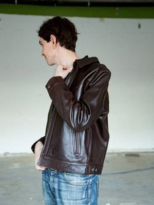 Joppe Western Leather Jacket Brown regular fit | Nudie Jeans