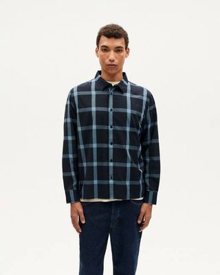 Jimbo navy plaid shirt