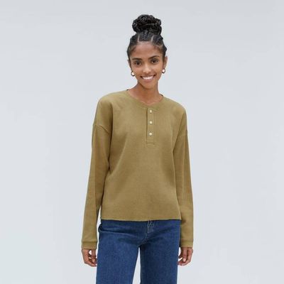 The Organic Cotton Waffle Henley | Fennel Seed