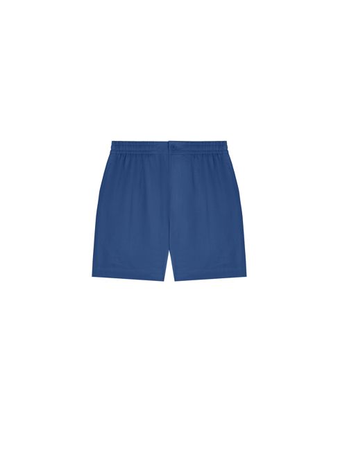 Archive Womens DNA Linen Mid Length Shorts—lapis blue