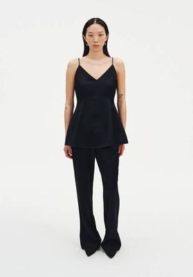 Sculpted Printed Strap Top