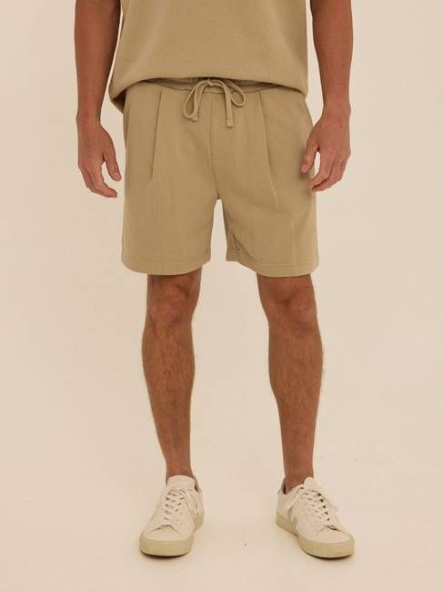 Easton Cotton Blend Terry Pleated Short