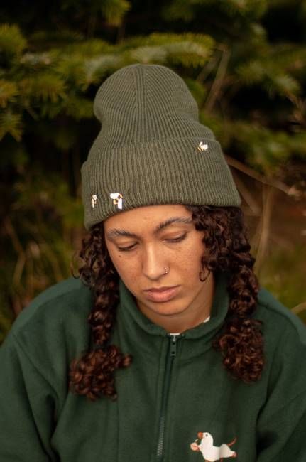 Recycled Beanie with Bees