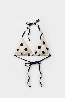 Drip Top, Polka Dot Cream