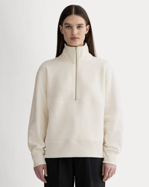 Luxe Fleece Half-Zip Sweatshirt | Bone
