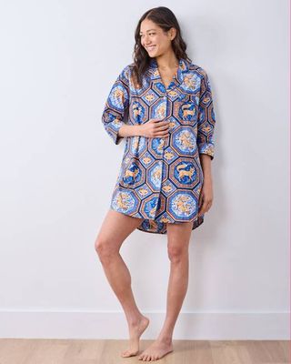 Fancy Fox - Sleep Shirt - French Blue