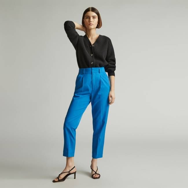 The Draper Tapered Pant in Buttersmooth | Brilliant Blue