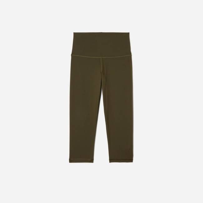 The Perform Cropped Legging | Dark Olive
